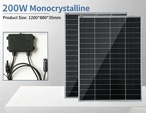 แผงโซลาร์เซลล์ 200W แบบโมโนคริสตัลไลน์ สำหรับหลังคาเต็นท์ ระบบเชื่อมต่อกับกริดหลายจุด ผลิตพลังงานสำรองในยุโรป ประสิทธิภาพสูง จากผู้ผลิต - Product Image 4