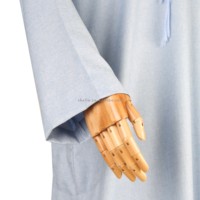 Robe arabe musulmane à manches plates en coton des émirats Kaftan Jubah Abaya Jalabya Vêtements islamiques ethniques Lelaki Thobe Kandura