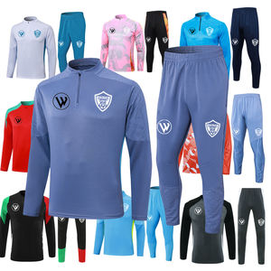 طقم بدلة رياضية للتدريب على كرة القدم للرجال مخصص بالجملة سروال ربع سحاب زي كرة قدم حقيقي قابل للتخصيص ملابس كرة قدم - Product Image 2