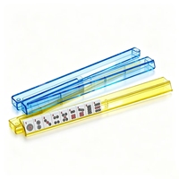 Règle de Mahjong Moderne en Acrylique Épaissi de 18 Pouces, Portable, Petite, pour Mahjong Américain, Transparente, pour l'Empilage des Tuiles