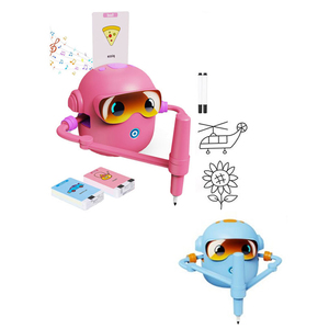 Nouveau design QS – Ensemble de jouets <span class=keywords><strong>robot</strong></span> de dessin et de peinture électrique en plastique, 2 couleurs, pour enfants d'âge préscolaire – Cadeau éducatif - Product Image 1