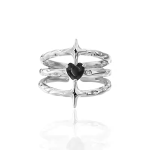 हिसरा नई शैली दिल जिरकॉन रिंग ट्रेंडी और व्यक्तिगत रिंग यूनिसेक्स मिश्र धातु अंगूठी - Product Image 5