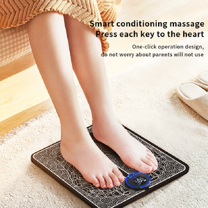 Venta al por mayor inteligente uso doméstico plegable portátil Usb circulación Ems estera eléctrica impresión LOGO fisioterapia masajeador de pies - Product Image 6