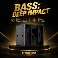 Subwoofer Line Array Aktif Tahan Air 18 inci, Speaker PA 35 Hz 1500W RMS dengan Amplifier Kelas D dan DSP Terintegrasi untuk Acara Panggung