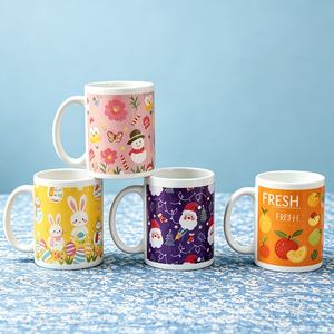 Taza de Cerámica con Estampado de Flores Silvestres de Primavera, Margaritas, Flores de Cerezo y Lavanda, 11 oz, Linda Taza de Café con Diseño Floral de Mariposas y Abejas, para las Fiestas - Product Image 5