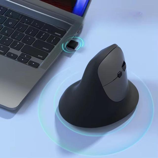 Vertical Mouse Ergonomic 2.4G BT Mice Wireless Optical Mice Adjustable 1600DPI 6 Buttons for Laptop Computer