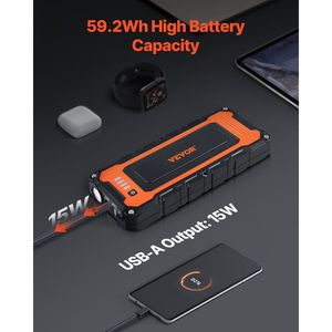 ชุดแบตเตอรี่ลิเธียมพร้อม59.2Wh เครื่องจั๊มแบตเตอรี่ลิเธียมแบบพกพา3000A - Product Image 5
