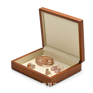 Wooden Jewelry <b>Box</b> Solid Wood Rectangle Ring Earring Storage <b>Box</b> <b>Large</b> Capacity Ornament <b>Box</b> For Wedding <b>Gift</b> - Product Image 4