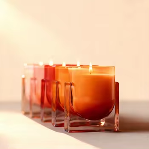 Hot Selling Luxury Aura Empty Scented Candle Holder Unique 16oz Rustic Custom <strong>Decorative</strong> Glass Candle <strong>Jar</strong> with Lid and Box - Product Image 5