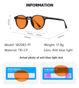 Occhiali Anti Luce Blu Unisex con Montatura <span class=keywords><strong>Nera</strong></span> in TR90 <span class=keywords><strong>e</strong></span> Lenti Gialle, Rosse <span class=keywords><strong>e</strong></span> Arancioni, Design Personalizzato con Logo, Vendita all'Ingrosso - Product Image 3