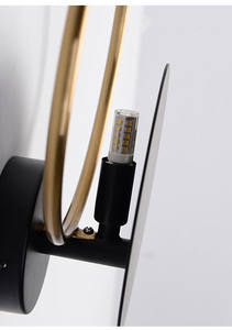 Modern Luxury Hotel Bedside Lamp <b>Light</b> New Design <b>Bathroom</b> <b>Wall</b> Lamp with Gold <b>Black</b> Metal Crystal UL Certified LED <b>Light</b> Source - Product Image 2