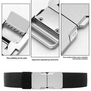 Cinture a sgancio rapido di fabbrica con fibbia in metallo <span class=keywords><strong>cintura</strong></span> in vita <span class=keywords><strong>elastica</strong></span> kaki blu verde <span class=keywords><strong>marrone</strong></span> grigio <span class=keywords><strong>cintura</strong></span> in tessuto nero Casual uomo donna - Product Image 2