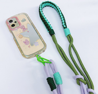Sangle bandoulière universelle anti-perte en nylon tressé coloré, faite main, écologique, pour clés