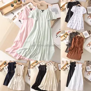 New Bubble Sleeve Women's Dresses 2024 Summer Large Size Short Sleeve Dresses Women's High Quality Stretchy Dresses