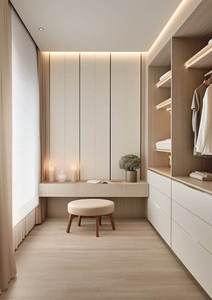 Dressing Moderne de Luxe Sur Mesure avec Éclairage LED, Armoire Intégrée en Verre Écologique Grande Capacité pour Villa et Appartement - Product Image 4
