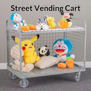 Chariot à plateforme avec clôture, chariot de transport, chariot de marché - Product Image 1