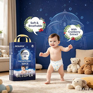 Pañales de entrenamiento personalizados Star Castle Series para bebés, suaves, transpirables, con absorción y canela natural para <span class=keywords><strong>el</strong></span> cuidado de la piel irritada. - Product Image 5