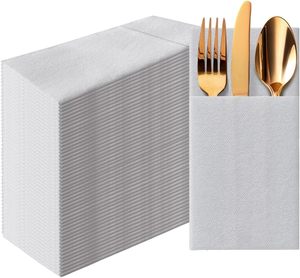 Servilletas de Alta Calidad Directamente de Fábrica en China, Similares al Lino, para Spa, Restaurante, Cena, con Logotipo Personalizado, 40*40cm, Servilletas Airlaid - Product Image 2