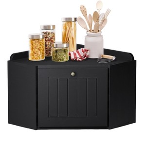 Boîte de rangement pour pain en bois, style moderne minimaliste, multifonctionnelle, pour le bureau, 1er étage - Product Image 2