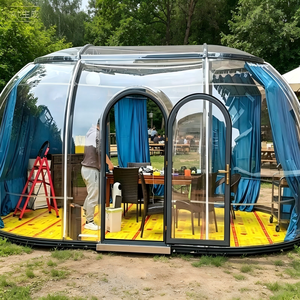 Carpa Domo Geodésica Transparente de PVC de 4m, 5m, 6m con Estructura de Acero Q235, Ecológica, para Jardín, Glamping, Observación de Estrellas y Jardinería - Product Image 3