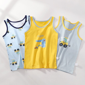 Été garçon gilet 100% coton fille haut sans manches débardeur unisexe - Product Image 6
