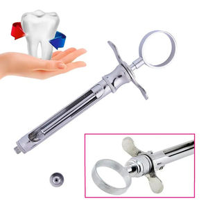 Siringa Dentale Manuale con Punta a Uncino e Punta Affilata per Sbiancamento Dentale, Certificata CE, in Acciaio Inossidabile - Product Image 4