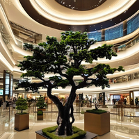 Grand sapin bonsaï artificiel écologique de 3.7m pour l'intérieur et l'extérieur plante décorative verte en fibre de verre et plastique