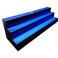 Support de présentation de bouteilles de vin en perspex éclairé par LED portable à 4 étages pour étagère de bar et design d'intérieur