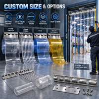Rideau de porte en bande PVC YJ à faible émission de fumée et résistant aux flammes pour atelier électronique, zone propre, solution d'approvisionnement pour usine