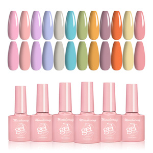 Suministros de <span class=keywords><strong>uñas</strong></span> personalizados únicos estándar profesional 12 colores <span class=keywords><strong>Pastel</strong></span> Gel Polish Collection Set Gel Nail Polish - Product Image 1