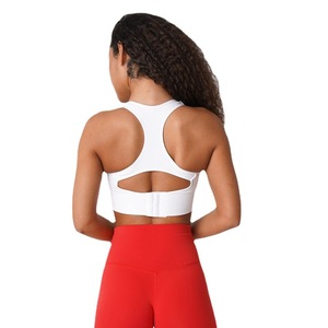 Alta calidad personalizado blanco negro alto impacto Push Up tiras espalda descubierta Halter Top Fitness gimnasio Yoga mujeres Sujetador deportivo - Product Image 4