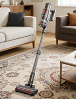 Aspirateur Balai Sans Fil Cyclone 2-en-1 Portable avec Batterie Amovible et Filtration HEPA pour Tapis, Hôtels et Usage Domestique