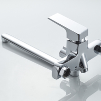 Momali Usine Personnalisable Europe Conception Mur Monté Exposé Bain Douche Robinet Long Bec Pivotant Easy Jet Chrome Poli