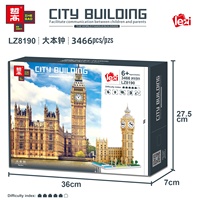 Lezi Big Ben Ensemble de jouets de construction en briques de construction 3466 pièces Mini bloc pour enfants Briques en plastique Démonter Construction Cadeau pour les enfants