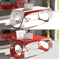 Bureau contemporain noir pour la maison Table de direction Bureau du président Table et chaise de bureau au design unique Boss