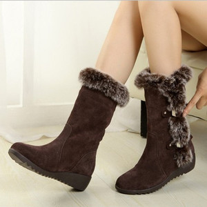 Bottines d'hiver classiques pour femmes, <span class=keywords><strong>chaussures</strong></span> pour femmes, bottes fourrées chaudes pour l'extérieur, bottes tendance pour femmes - Product Image 3