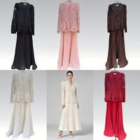 Ensemble deux pièces en satin brillant pour femme, haut froncé orné de cristaux et jupe longue à volants superposés, tenue de soirée formelle, vente en gros, nouveauté