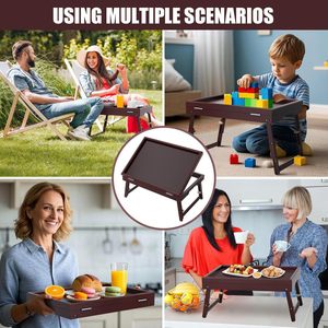 <b>Wooden</b> folding reading <b>table</b>, multifunctional lazy <b>table</b>, computer desk, <b>foldable</b> <b>wooden</b> <b>table</b>, home <b>wooden</b> breakfast <b>table</b>, - Product Image 4