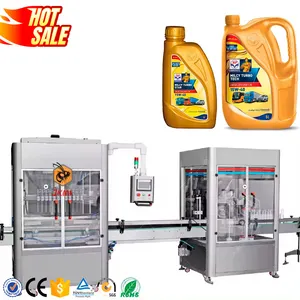 Hot Sales Automatic Car Thick Lube Oil Bottle Filling Capping Labeling Machine Motor Lubricant Engine Oil Bottle Filling Machine
