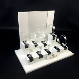 Customized Luxury Design Watch Display MDF Tray Storage Watch/Ring/Bracelet Display Standholder