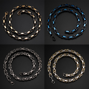 Kalung Pria Trendy 2025 Desain Hip-Hop Kuba yang Dominan, Perhiasan Musim Panas Berlapis Emas Model Kaisar Bizantium - Product Image 1