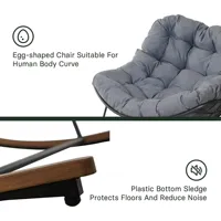 Mecedora para Patio y Sala de Estar para Todas las Edades, Cómodo Sofá de Lectura, Moderna y Acogedora Silla Mecedora de Descanso con Cojín