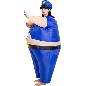 Costume da Mascotte Gonfiabile per Adulti, Uniforme Blu da Poliziotto, Costumi Gonfiabili per Polizia Stradale, Cosplay di Halloween - Product Image 2
