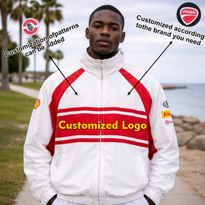 Traje de Carreras F1 Estilo Completo, Traje de Carreras Bordado Estilo Universitario, Traje de Motocicleta Retro, Traje de Ciclismo, Chaqueta de Algodón Personalizable - Product Image 1