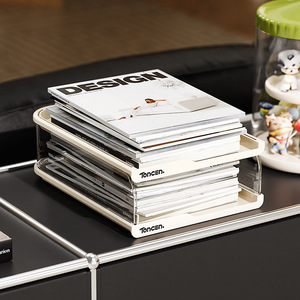 Toncen – Plateaux à documents empilables en plastique de taille moyenne pour classement de fichiers A4, idéal pour bureau et chambre - Product Image 3