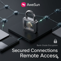 AweRay Sunlogin AweSun Sınır Ötesi Konum Kontrolü Uzaktan Masaüstü Erişimi Evrensel Planı 1 Yıllık Abonelik