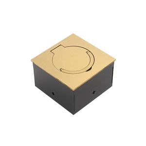 Caja de enchufes eléctrica para montaje en pared o suelo con toma de corriente y tapa abatible - Product Image 1