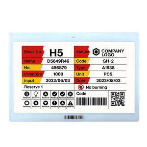 Etiqueta Electrónica de Estante con Botón para Productos de Almacén, Sistema de Estanterías ESL, Pantalla de Tinta Electrónica de 4.5 Pulgadas, Personalizable de Fábrica, 4.7 Pulgadas - Product Image 1