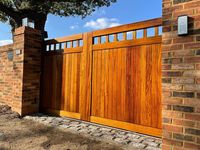Houten Poort Massief Duurzaam Hout Schuifpoorten Voor Villa 'S