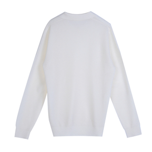 2025 Fabricante Cuello en V Color sólido Comfort Plain Knit Pullover 100% Cachemira Suéter de hombre - Product Image 2